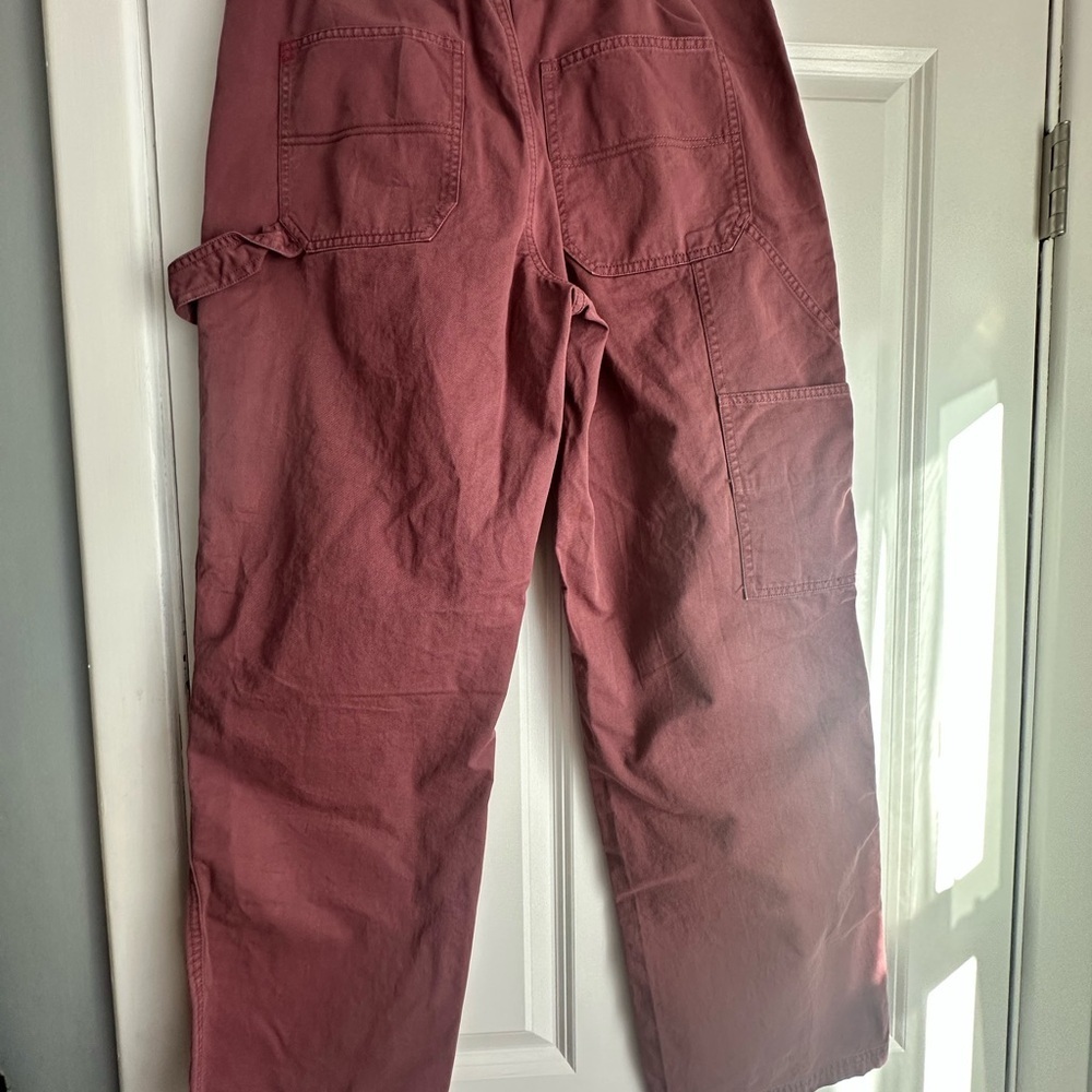 BDG Women’s Dark Red Carpenter Pants Sz 8 - Picture 2 of 8